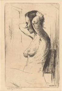 Femme nue assise