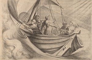 César traversant des mers orageuses, 1634