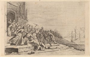 Les Suivants de Solon défendant le temple de Vénus, 1634 - Willem Basse