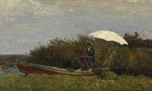 Paul Gabriël travaille dans un bateau. 1882