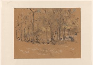 Enfants jouant dans le Zandplek, dans les bois de Scheveningen - Willem Bastiaan Tholen