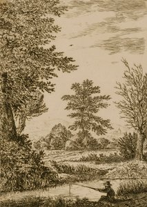 Paysage avec ruisseau