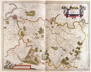 Canton de Brie, dans "Theatrum Orbis Terrarum, sive Atlas Novus" de Willem Blaeu, Amsterdam