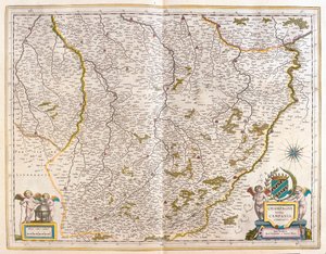 Champagne, dans "Theatrum Orbis Terrarum, sive Atlas Novus" de Willem Blaeu, Amsterdam