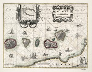 Carte des Moluques, Indonésie - Willem Blaeu