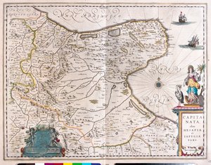 Foggia, Italie, dans "Theatrum Orbis Terrarum, sive Atlas Novus" de Willem Blaeu, Amsterdam