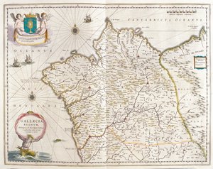 Galice Espagne, dans "Theatrum Orbis Terrarum, sive Atlas Novus" de Willem Blaeu, Amsterdam - Willem Blaeu