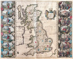 Grande-Bretagne, dans "Theatrum Orbis Terrarum, sive Atlas Novus" de Willem Blaeu, Amsterdam - Willem Blaeu