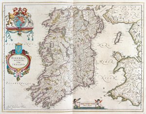 Irlande, dans "Theatrum Orbis Terrarum, sive Atlas Novus" de Willem Blaeu, Amsterdam - Willem Blaeu