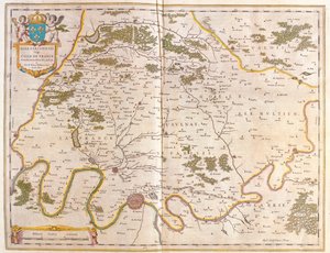 Isle de France, dans "Theatrum Orbis Terrarum, sive Atlas Novus" de Willem Blaeu, Amsterdam