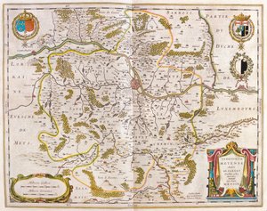Lorraine, Metz, dans "Theatrum Orbis Terrarum, sive Atlas Novus" de Willem Blaeu, Amsterdam - Willem Blaeu