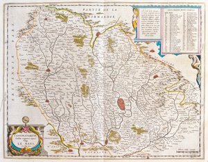 Maine, dans "Theatrum Orbis Terrarum, sive Atlas Novus" de Willem Blaeu, Amsterdam