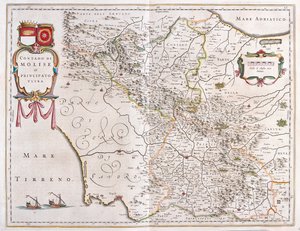 Molise, Benevento, Avellino, Italie, dans "Theatrum Orbis Terrarum, sive Atlas Novus" par Willem Blaeu, Amsterdam - Willem Blaeu