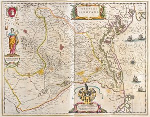 Padoue, Italie, dans "Theatrum Orbis Terrarum, sive Atlas Novus" de Willem Blaeu, Amsterdam