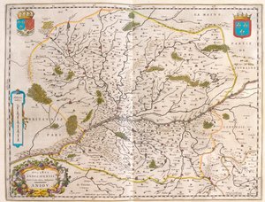 Pays de la Loire - Normandie, dans "Theatrum Orbis Terrarum, sive Atlas Novus" de Willem Blaeu, Amsterdam