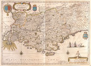 Provence, dans "Theatrum Orbis Terrarum, sive Atlas Novus" de Willem Blaeu, Amsterdam - Willem Blaeu