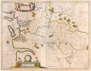 Saintonge et Angoumois, Charente-Maritime, dans "Theatrum Orbis Terrarum, sive Atlas Novus" de Willem Blaeu, Amsterdam