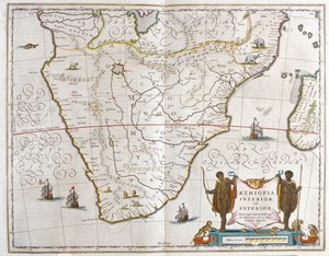 Afrique du Sud, dans "Theatrum Orbis Terrarum, sive Atlas Novus" de Willem Blaeu, Amsterdam