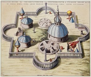 Stelleburgum sive Observatorium Subterraeum, observatoire astronomique souterrain à Stjerneborg (Château des étoiles), conçu par Tycho Brahe (1546-1601) sur l