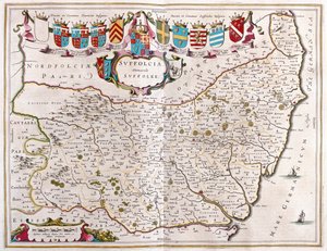 Suffolk, dans "Theatrum Orbis Terrarum, sive Atlas Novus" de Willem Blaeu, Amsterdam - Willem Blaeu