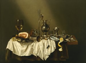 Pièce de banquet avec jambon - Willem Claesz. Heda