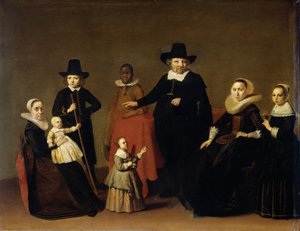 Groupe familial avec un serviteur noir, vers 1631-33