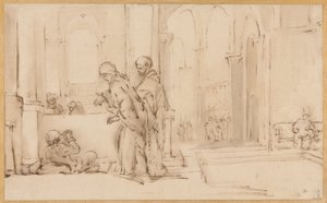Pierre et Jean à la porte du temple