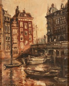 Pont sur le canal, Rotterdam - Willem Georg Frederik Jansen