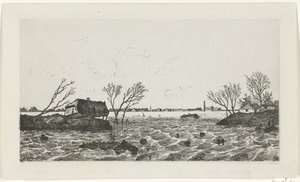 Rupture de digue à Dreumel, 1855 - Willem Gruyter jr.