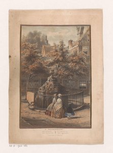 Fontaine et cour intérieure sur le Prinsengracht à Amsterdam - Willem Hekking jr.