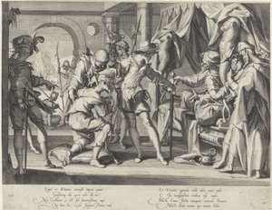 Graaf Willem III van Holland donne l