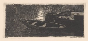 Poupe et canot - Willem Jansen (graveur) (signed by artist)