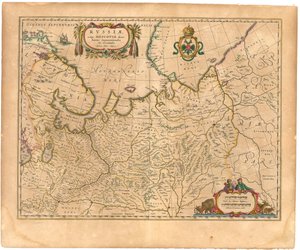 Carte de la Russie De : Theatrum Orbis Terrarum..., 1645 - Willem Janszoon Blaeu