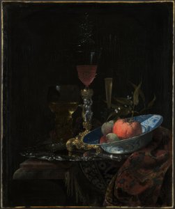 Verre à vin et coupe de fruits - Willem Kalf