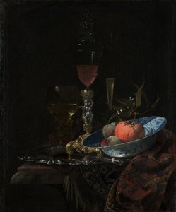 Verre à vin et un bol de fruits, 1663