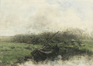 Barque dans un fossé - Willem Maris