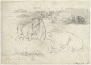 Esquisses de vaches - Willem Maris