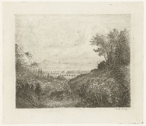 Paysage vallonné avec chemin vers la vallée - Willem Matthias Jan van Dielen