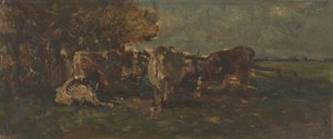 Le virage du lait - Willem Roelofs (I) (signed by artist)