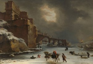 Murs de la ville en hiver