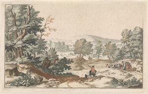 Paysage boisé avec un chemin