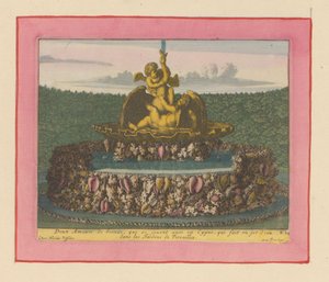 Brunnen mit zwei Putti, die mit einem Schwan spielen - Willem Swidde