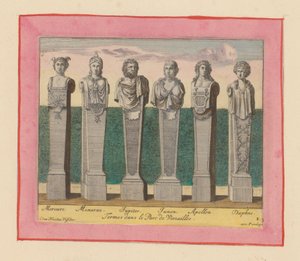 Hermes von Merkur, Minerva, Jupiter, Juno, Apollo und Daphne - Willem Swidde