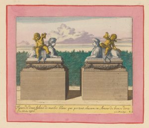 Zwei Sphinxen in den Gärten von Versailles - Willem Swidde