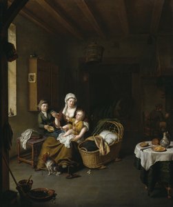Une mère nourrissant son enfant