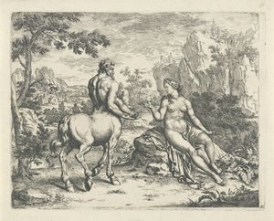 Ocyrhoë prédit le destin de Chiron et Asclépios - Willem Van Mieris