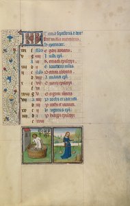 Page du calendrier de septembre ; Faire du vin ; Balance