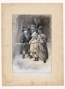 Cinq enfants déguisés