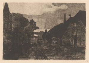 Route de village à Diepenheim - Willem Witsen (signed by artist)