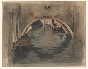 Vue sous un pont en arc à Venise - Willem Arnoldus Witsen